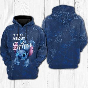 Its All About Stitch 3D Printed Hoodie/Zipper Hoodie