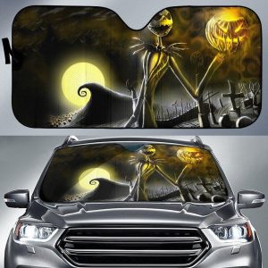 Jack And Pumpkin Nightmare Before Christmas 1 Car Auto Sun Shade