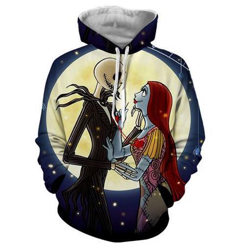 Jack Skellington 3D Printed Hoodie/Zipper Hoodie Jack Skellington 3D Printed Hoodie/Zipper Hoodie