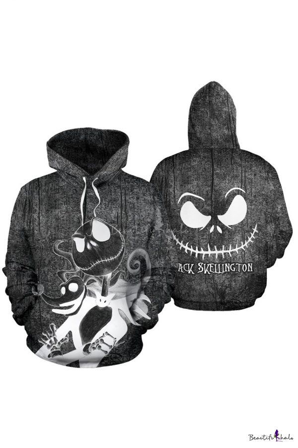 Jack Skellington 3D Printed Hoodie/Zipper Hoodie Jack Skellington 3D Printed Hoodie/Zipper Hoodie