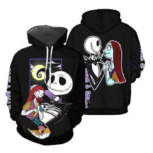 Jack Skellington And Sally Lovely 3D Printed Hoodie/Zipper Hoodie