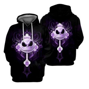 Jack Skellington Cross 3D Printed Hoodie/Zipper Hoodie