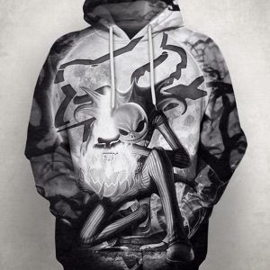Jack Skellington Fox Racing Dirt Bike Flame 3D Printed Hoodie/Zipper Hoodie