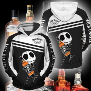 Jack Skellington Jack Daniels 3D Printed Hoodie/Zipper Hoodie