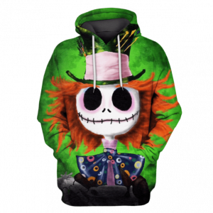 Jack Skellington Mad Hatter 3D Printed Hoodie/Zipper Hoodie