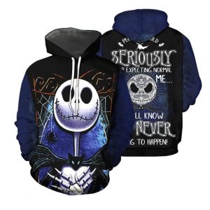 Jack Skellington Seriously Expecting Normal Pumpkin 3D Printed Hoodie/Zipper Hoodie