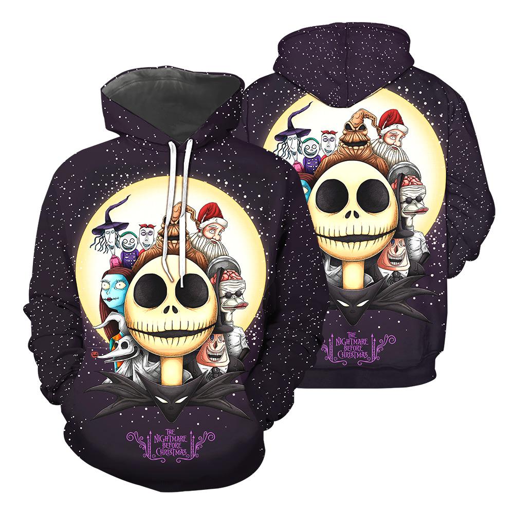 Jack Skellington The Nightmare Before Christmas Snow 3D Printed Hoodie/Zipper Hoodie Jack Skellington The Nightmare Before Christmas Snow 3D Printed Hoodie/Zipper Hoodie