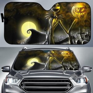 Jack and Pumpkin Nightmare Before Christmas Car Auto Sun Shade