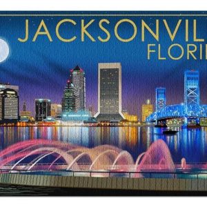Jacksonville At Night Jigsaw Puzzle Set