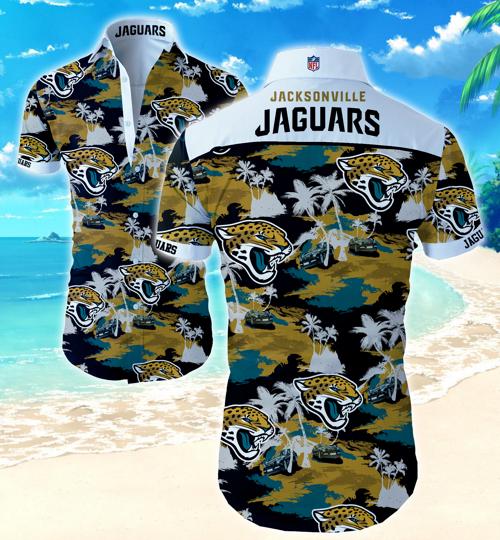 Jacksonville Jaguars Coconut Tree Hawaiian Shirt Summer Button Up