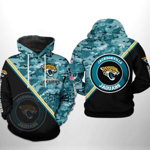 Jacksonville Jaguars NFL Camo Team 3D Printed Hoodie/Zipper Hoodie