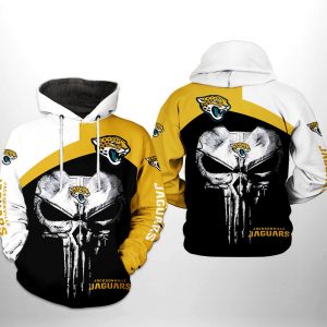 Jacksonville Jaguars NFL Skull Punisher Team 3D Printed Hoodie/Zipper Hoodie