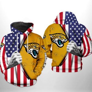Jacksonville Jaguars NFL US Flag Team 3D Printed Hoodie/Zipper Hoodie
