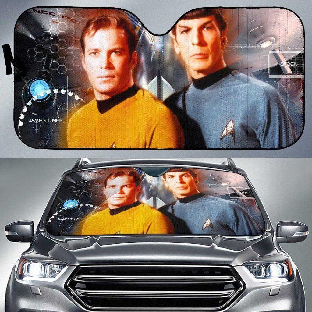 James T Kirk And Spock Star Trek Car Auto Sun Shade James T Kirk And Spock Star Trek Car Auto Sun Shade