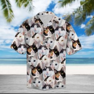 Japanese Bobtail Hawaiian Shirt Summer Button Up