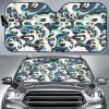 Japanese Wave Pattern Car Auto Sun Shade