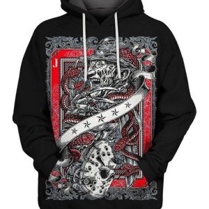 Jason Voorhees X Freddy Krueger Horror Characters 3D Printed Hoodie/Zipper Hoodie