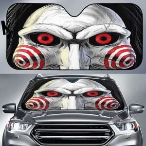 Jigsaw Horror Character Car Auto Sun Shade