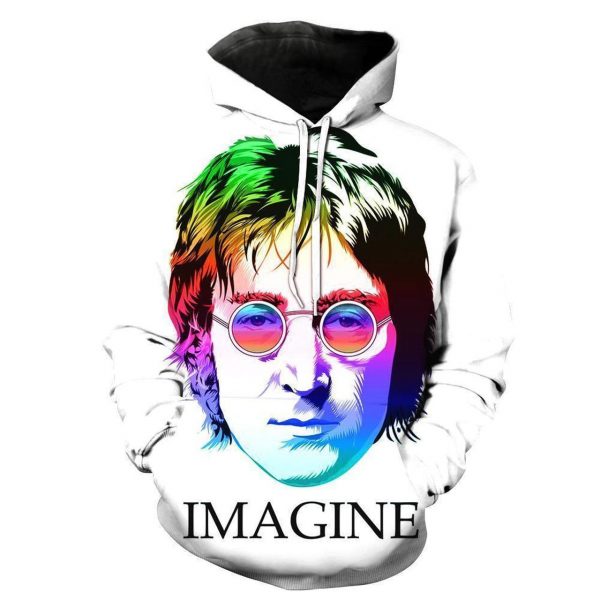 John Lennon 3D Printed Hoodie/Zipper Hoodie