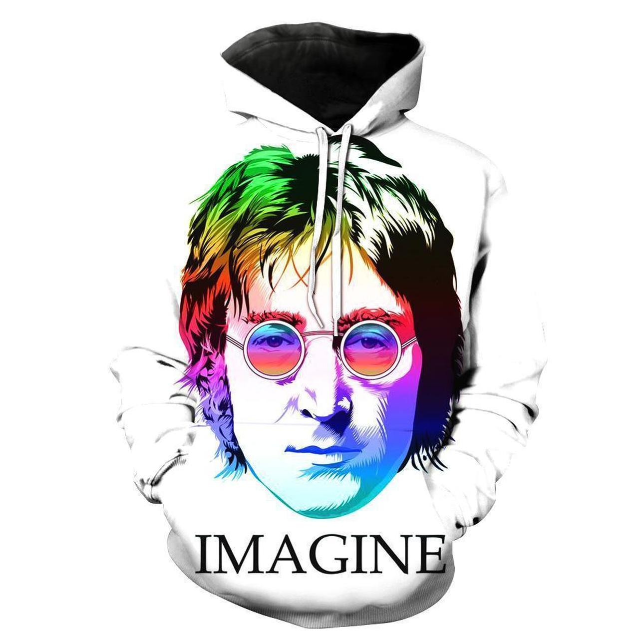 John Lennon 3D Printed Hoodie/Zipper Hoodie John Lennon 3D Printed Hoodie/Zipper Hoodie