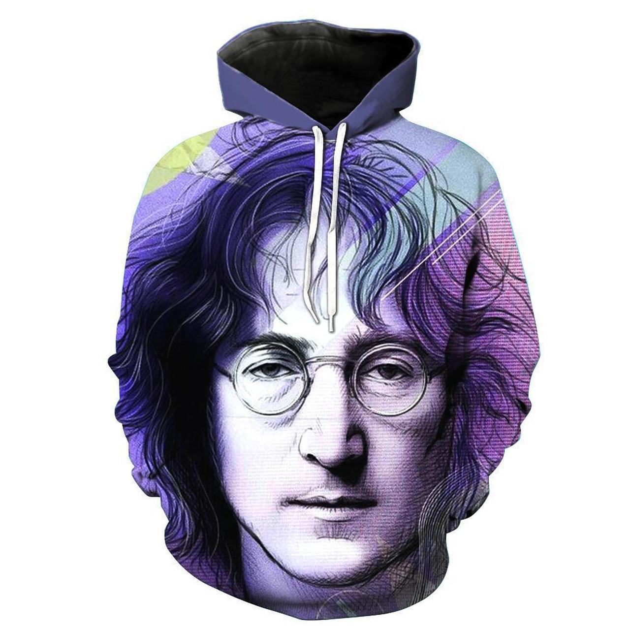John Lennon 3D Printed Hoodie/Zipper Hoodie John Lennon 3D Printed Hoodie/Zipper Hoodie
