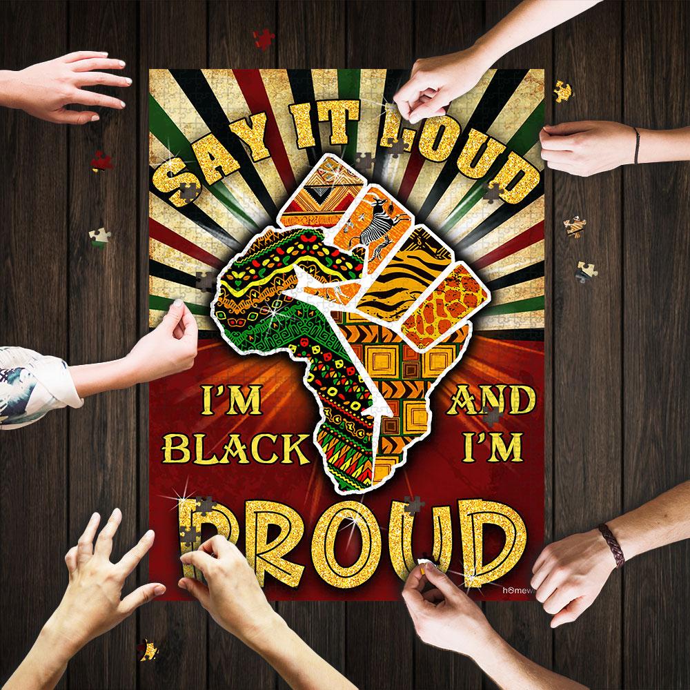 Juneteenth Say It Loud I am Black And I am Proud Jigsaw Puzzle Set Juneteenth Say It Loud I am Black And I am Proud Jigsaw Puzzle Set