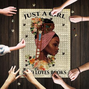 Just A Girl Who Loves Books Jigsaw Puzzle Set