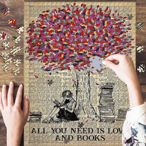 Just A Girl Who Loves Books Jigsaw Puzzle Set