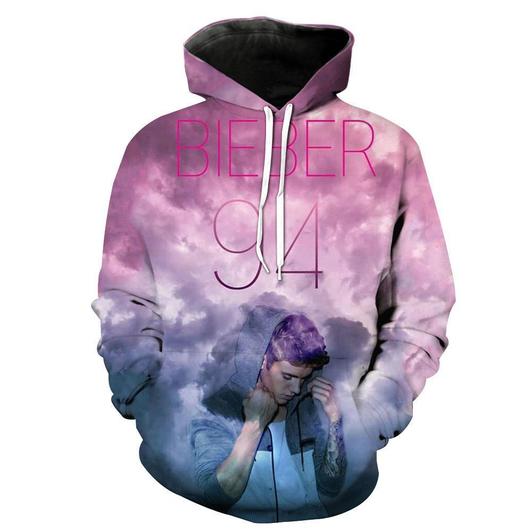 Justin Bieber 3D Printed Hoodie/Zipper Hoodie Justin Bieber 3D Printed Hoodie/Zipper Hoodie