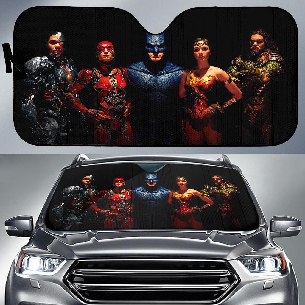 Jutice Leagues Car Auto Sun Shade Jutice Leagues Car Auto Sun Shade