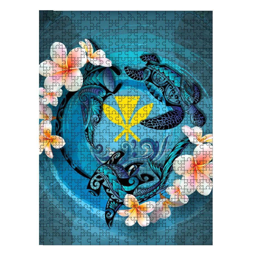 Kanaka Maoli (Hawaiian) Blue Plumeria Animal Turtle Tattoo Jigsaw Puzzle Set Kanaka Maoli (Hawaiian) Blue Plumeria Animal Turtle Tattoo Jigsaw Puzzle Set