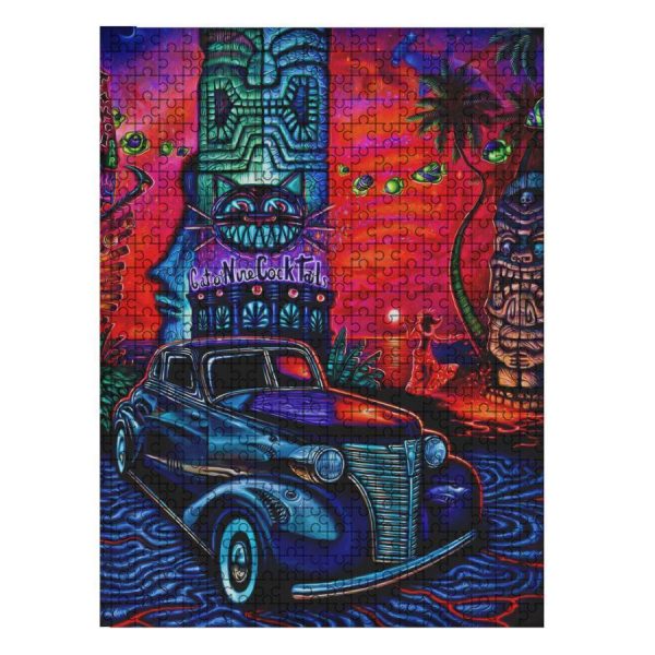 Kanaka Maoli (Hawaiian) Tiki Night Party Jigsaw Puzzle Set