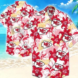 Kansas City Chiefs Flower Hawaiian Shirt Summer Button Up