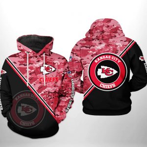 Kansas City Chiefs NFL Camo Team 3D Printed Hoodie/Zipper Hoodie