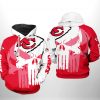 Kansas City Chiefs NFL Team Skull 3D Printed Hoodie/Zipper Hoodie
