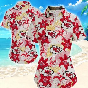 Kansas City Chiefs Women Hawaiian Shirt Summer Button Up