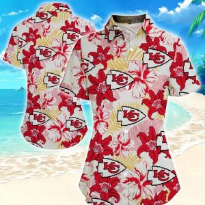 Kansas City Chiefs Women Hawaiian Shirt Summer Button Up