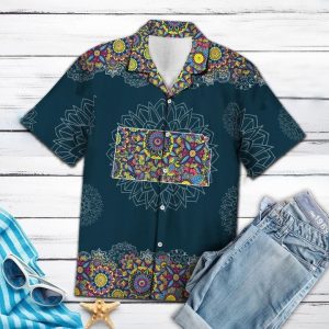 Kansas Mandala Hawaiian Shirt Summer Button Up