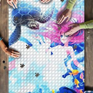 Kawaii Mermaid Turtle Fishes Underwater Jigsaw Puzzle Set