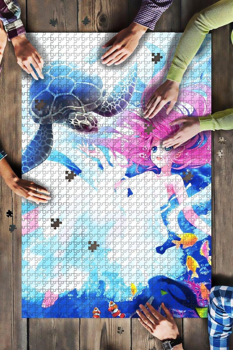 Kawaii Mermaid Turtle Fishes Underwater Jigsaw Puzzle Set Kawaii Mermaid Turtle Fishes Underwater Jigsaw Puzzle Set