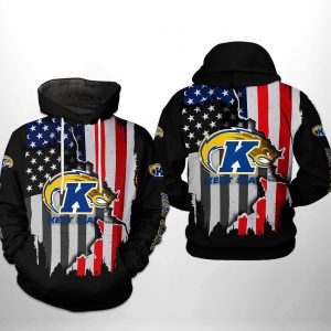 Kent State Golden Flashers NCAA US Flag 3D Printed Hoodie/Zipper Hoodie