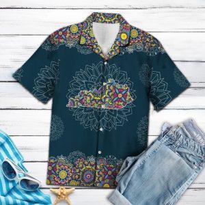 Kentucky Mandala Hawaiian Shirt Summer Button Up