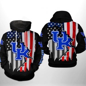 Kentucky Wildcats NCAA US Flag 3D Printed Hoodie/Zipper Hoodie