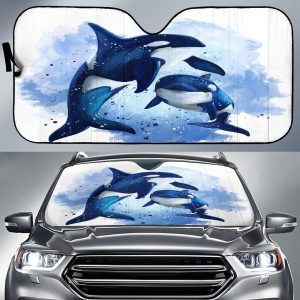 Killer Whale Car Auto Sun Shade