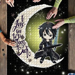 Kirito Asuna Chibi Sword Art Online Moon Jigsaw Puzzle Set