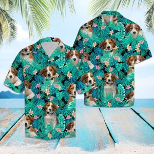 Kooikerhondje Tropical Hawaiian Shirt Summer Button Up