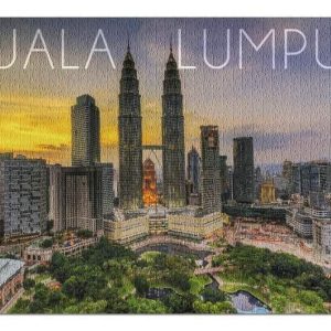Kuala Lumpur At Sunset Jigsaw Puzzle Set