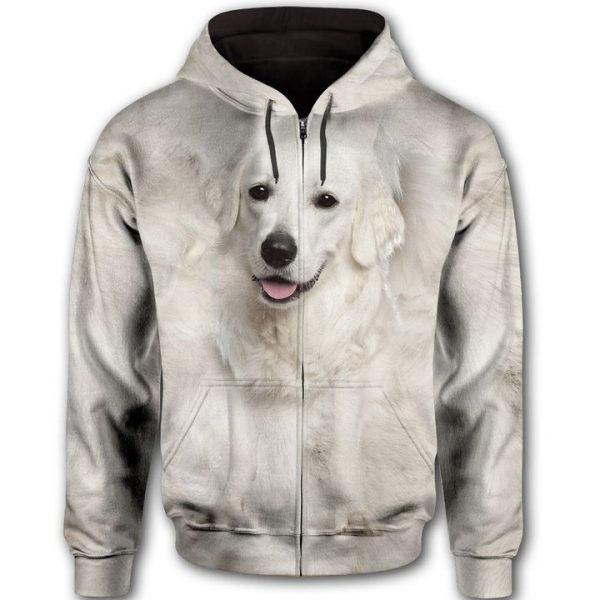 Kuvasz Cute Dog Face 3D Printed Hoodie/Zipper Hoodie