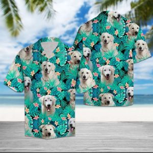 Kuvasz Tropical Hawaiian Shirt Summer Button Up