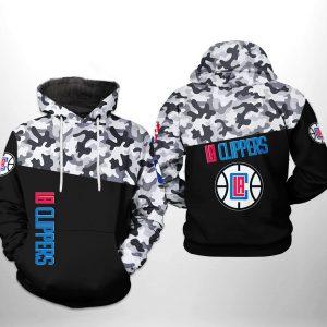 LA Clippers NBA Camo Veteran Team 3D Printed Hoodie/Zipper Hoodie